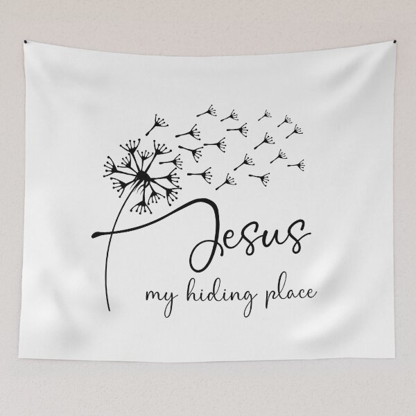 Item preview, Jesus, my hiding place has a chic dandelion graphic design designed and sold by simplydesignart.