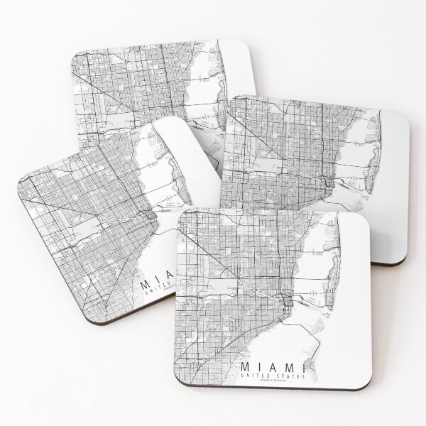 Item preview, Miami City Map of Florida, USA - Light designed and sold by deMAP.