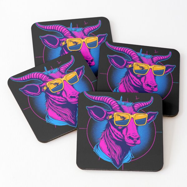 Item preview, Retrowave Goat 2 designed and sold by TheSamuraiCat.