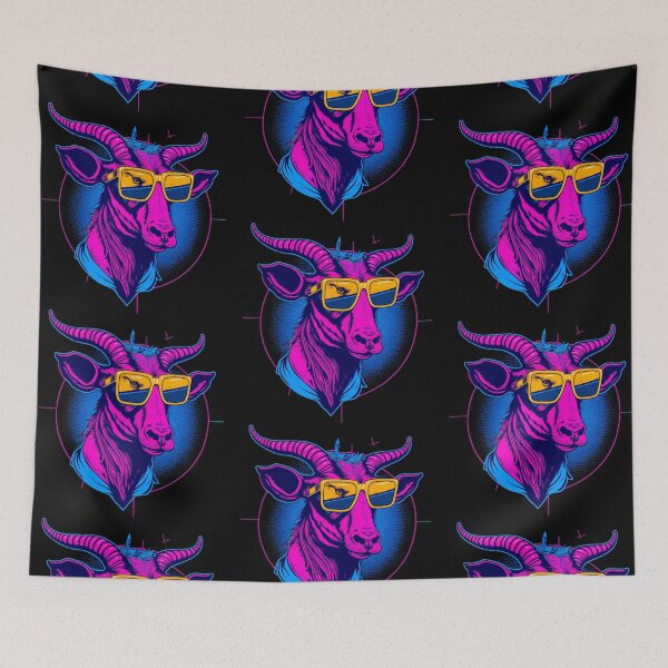 Item preview, Retrowave Goat 2 designed and sold by TheSamuraiCat.