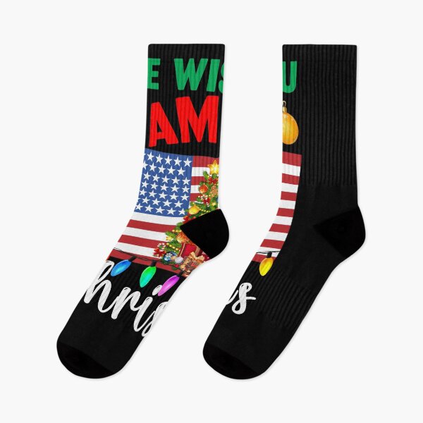 Item preview, We Wish You Ameri Christmas Funny USA Patriotic American Flag designed and sold by jenniferidern60.