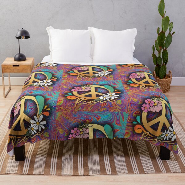 Item preview, Peace Sign with Psychodelic Background in 60s - 70s style. designed and sold by Kubala.