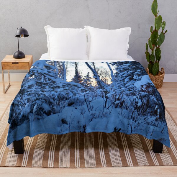 Item preview, Snowy Sunset - A Wintery Day in a Northern Canadian Forest designed and sold by Ric1926.