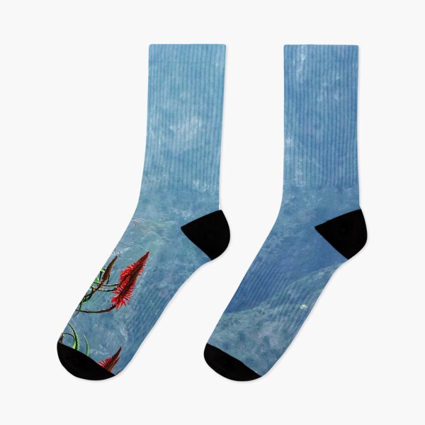 Item preview, Red flowers over a deep valley designed and sold by frankuffmann.