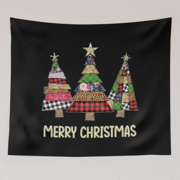 Item preview, Merry Christmas Quilt Tree Leopard Buffalo Plaid Pajama Xmas designed and sold by FelicitasLink1.
