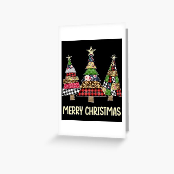 Item preview, Merry Christmas Quilt Tree Leopard Buffalo Plaid Pajama Xmas designed and sold by FelicitasLink1.