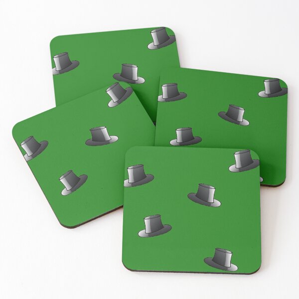 Item preview, Black top hats on green designed and sold by tetibright.