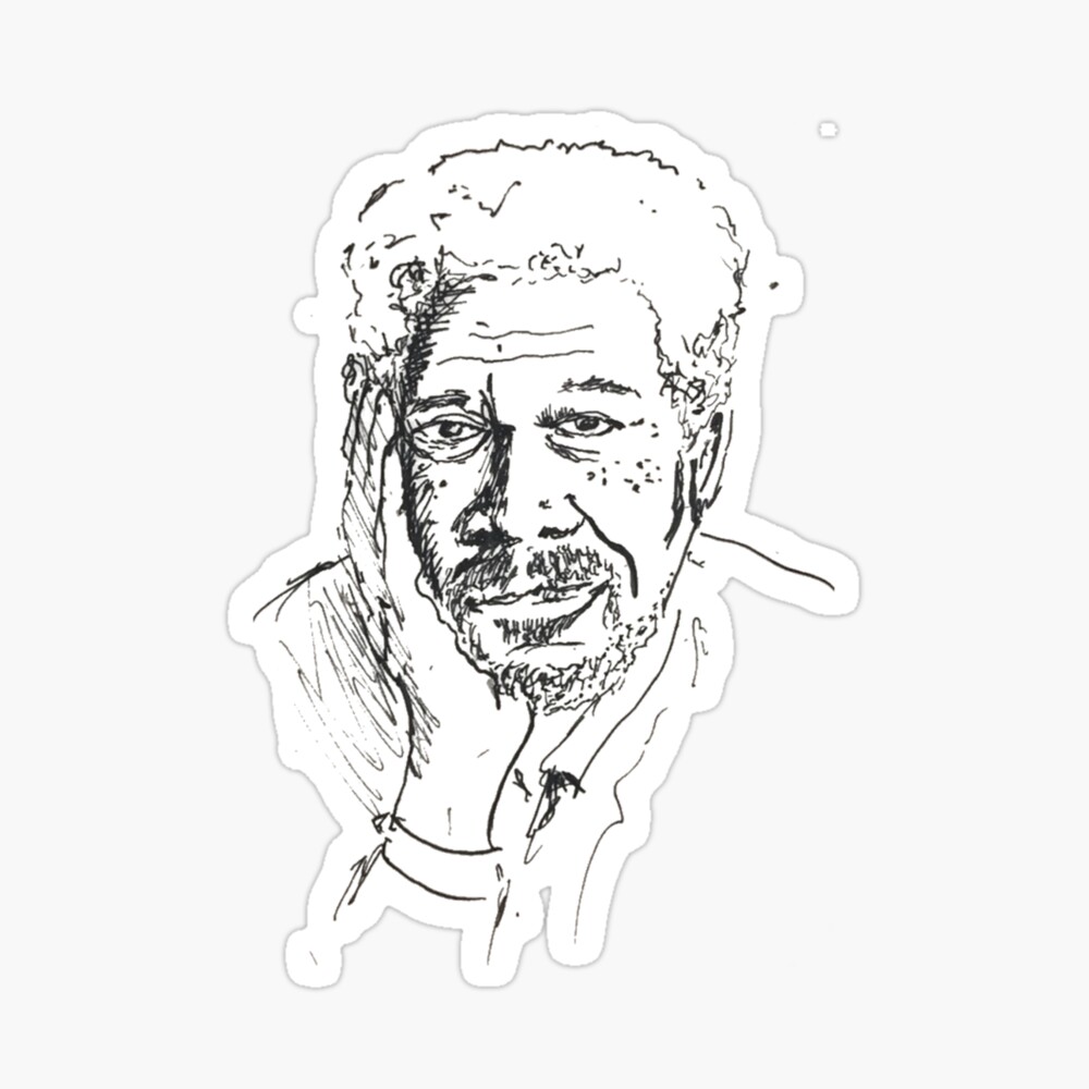 Morgan Freeman drawn in paint