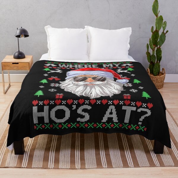 Item preview, Where My Hos At Christmas Santa Adult Humor Funny Santa Ugly T-Shirt designed and sold by Knight-Saverin.