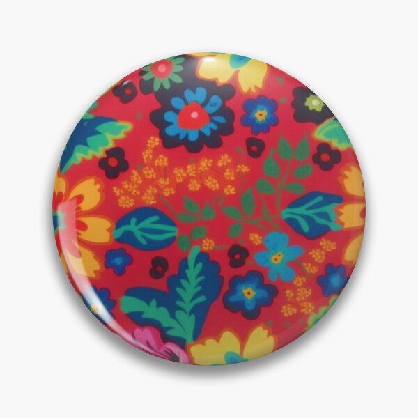 Item preview, Red Folk Art floral beautiful pattern designed and sold by thisisallahoax.