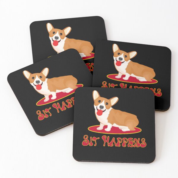 Item preview, Sit happens corgi dog  designed and sold by ferraudionne.