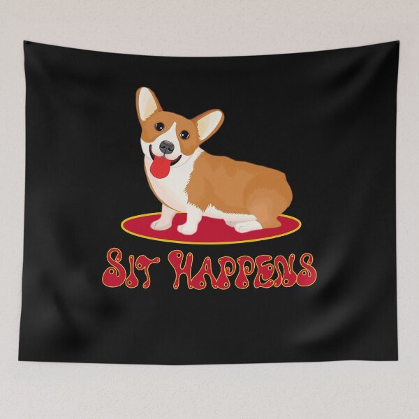 Item preview, Sit happens corgi dog  designed and sold by ferraudionne.