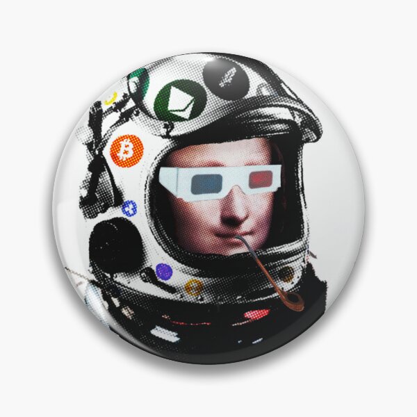 Item preview, Crypto Astronaut Moona Lisa | pipe and 3D glasses  designed and sold by spinolator.