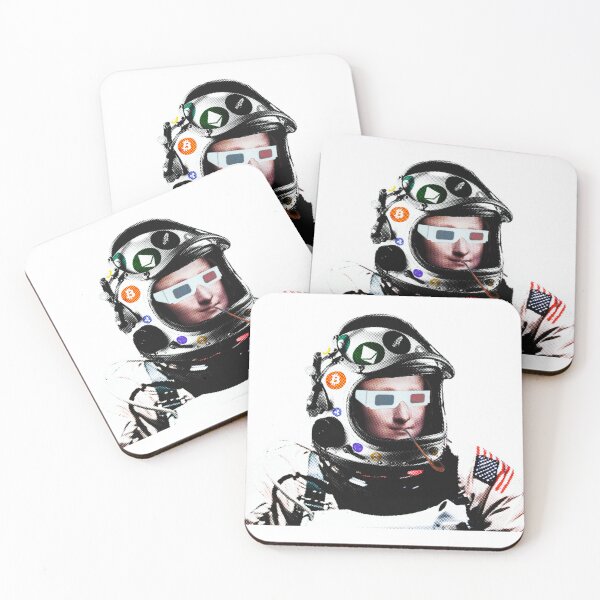 Item preview, Crypto Astronaut Moona Lisa | pipe and 3D glasses  designed and sold by spinolator.