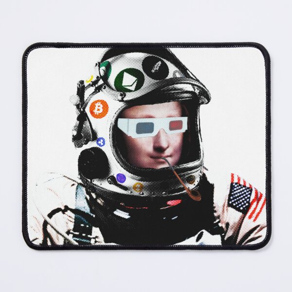 Item preview, Crypto Astronaut Moona Lisa | pipe and 3D glasses designed and sold by spinolator.