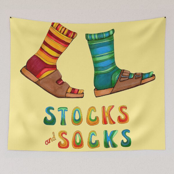 Item preview, Stocks And Socks with Groovy Lettering designed and sold by studiogooz.