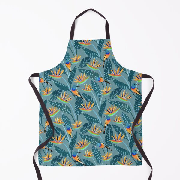 Item preview,  Sunbird and Strelitzia Spotting - Grey Blue designed and sold by TigaTiga.