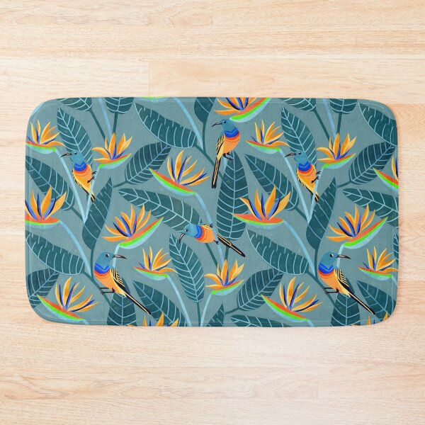 Item preview,  Sunbird and Strelitzia Spotting - Grey Blue designed and sold by TigaTiga.