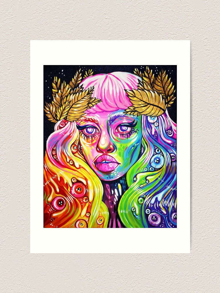 Rainbow Angel - Acrylic Painting