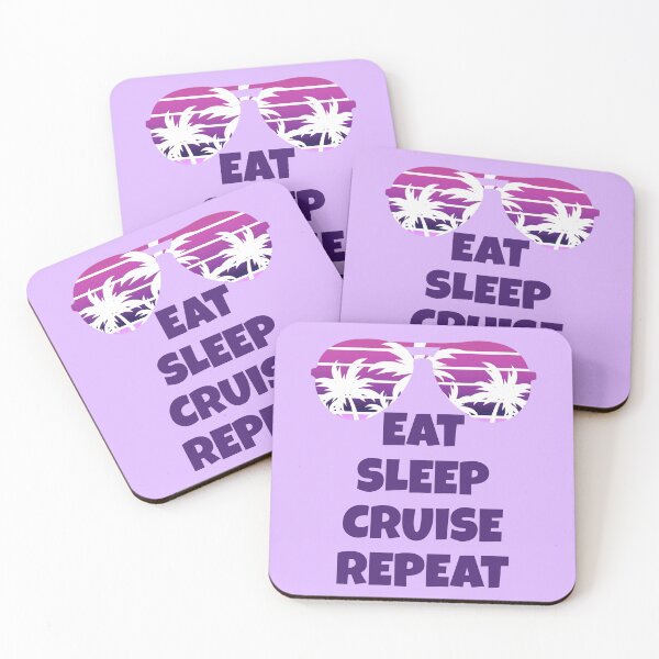Item preview, eat sleep cruise repeat  designed and sold by champagnemoment.