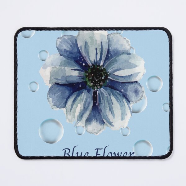 Item preview, blue flower in dew and blue designed and sold by Benlaniboutique.