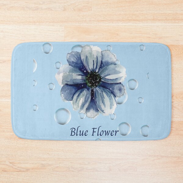 Item preview, blue flower in dew and blue designed and sold by Benlaniboutique.