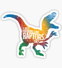 Raptor Silhouette, Velociraptor and Prehistory Sticker