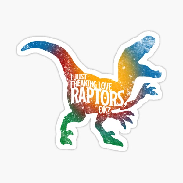 Raptor Silhouette, Velociraptor and Prehistory Sticker