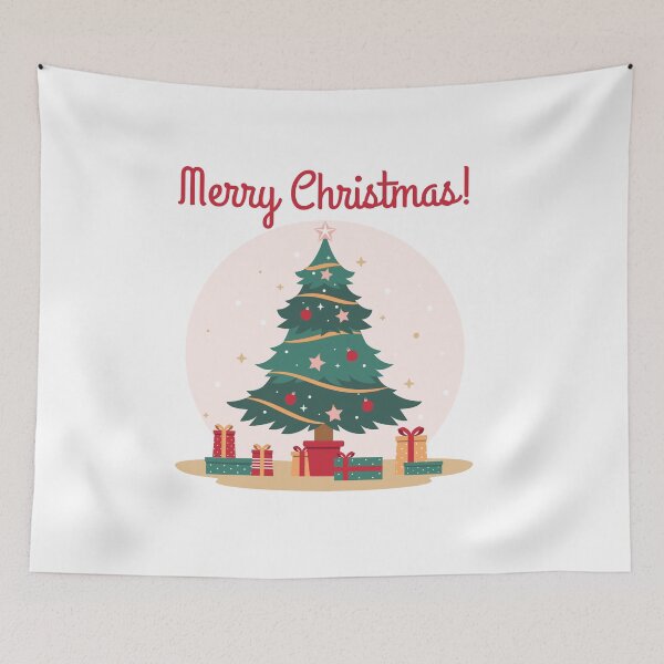 Item preview, Merry Christmas, with some gifts and Christmas tree designed and sold by bemenmaher.