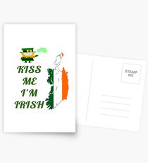 Kiss Me I'm Irish Postcards