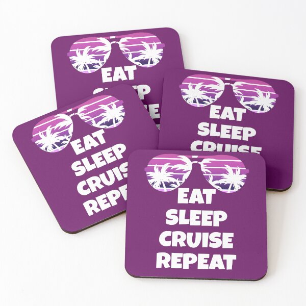 Item preview,  eat sleep cruise repeat funny designed and sold by champagnemoment.