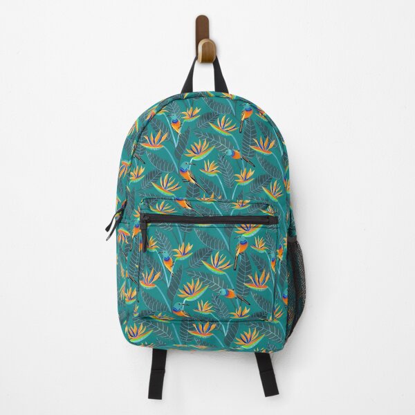 Item preview, Sunbird and Strelitzia Spotting - Teal Green designed and sold by TigaTiga.