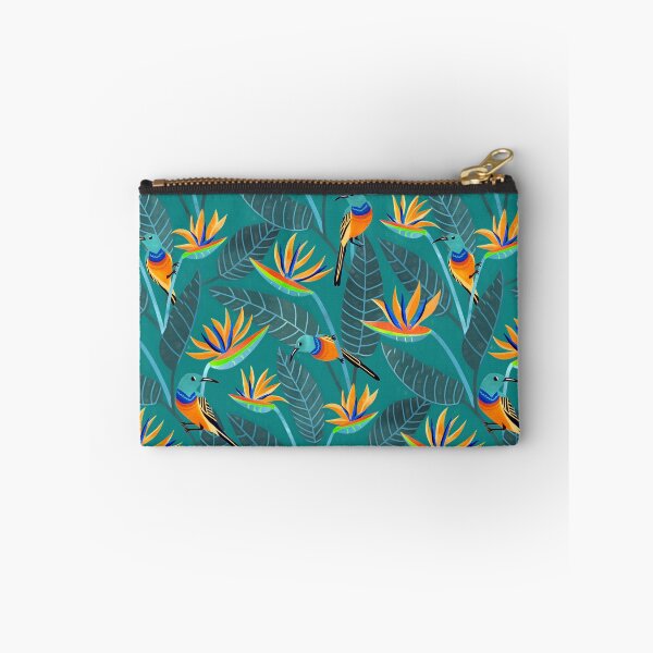 Item preview,  Sunbird and Strelitzia Spotting - Teal Green designed and sold by TigaTiga.