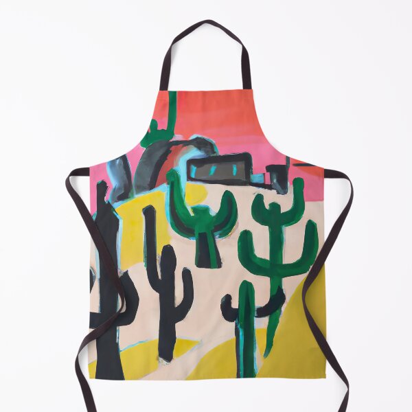 Item preview, Scary Desert Dream - Cactus Dada Painting - Pink, Black and Yellow designed and sold by Inomaly Art.