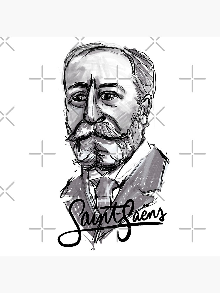 Camille Saint-Saëns - composer Poster for Sale by fortissimotees