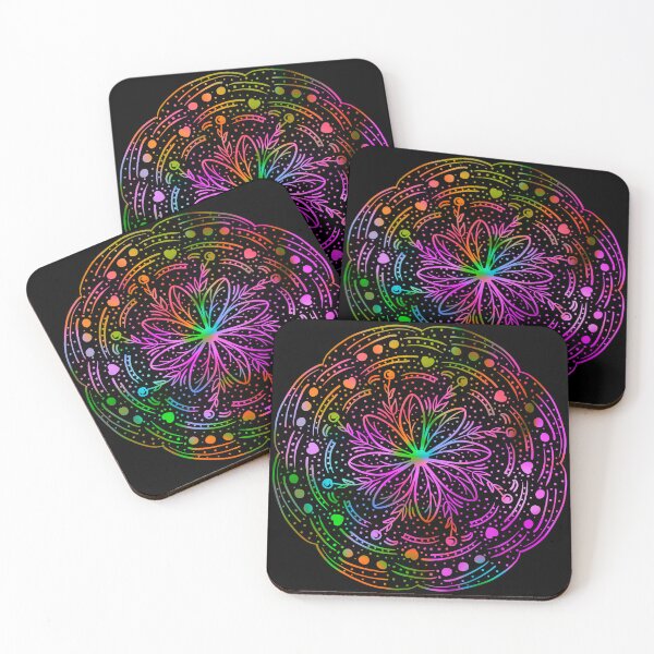 Item preview, Mandala flower colorful neon designed and sold by magicmandy.