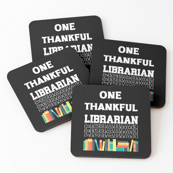Item preview, One thankful librarian | thankful librarian quotes and sayings | thanksgiving gifts for librarians designed and sold by ThanksVibe.