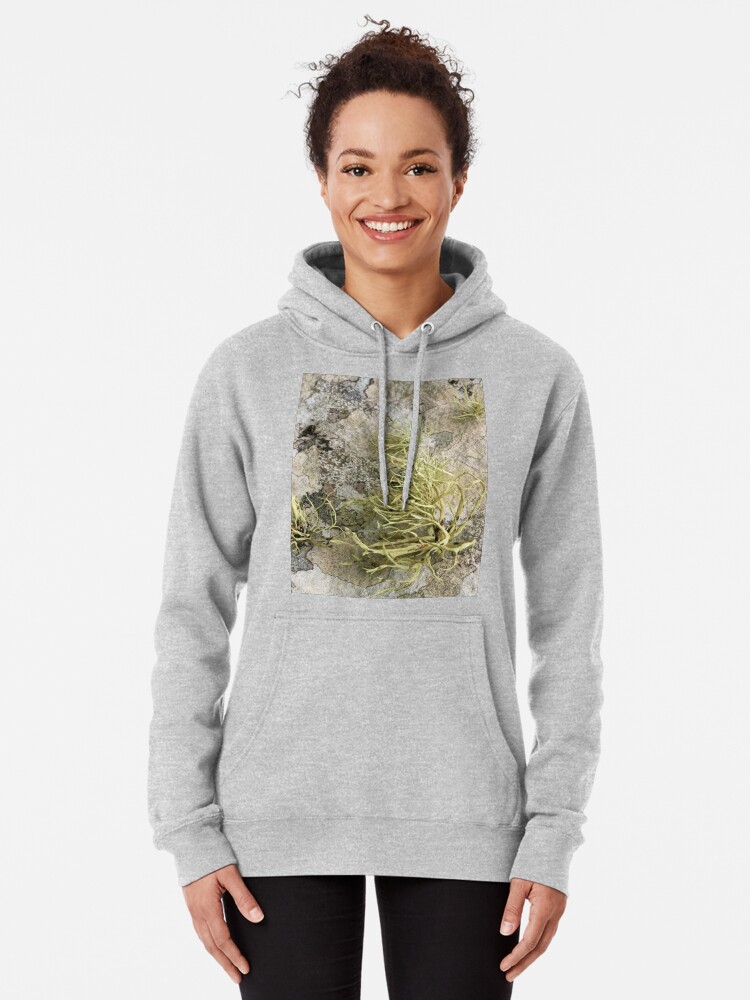 Alternate view of Lichen on tomb in Shalwy Valley, Kilcar, Donegal Pullover Hoodie