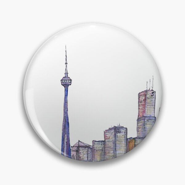 Item preview, City Canada sketch a watercolor illustration designed and sold by Yana Mustafina | Boho Soulful Designs.