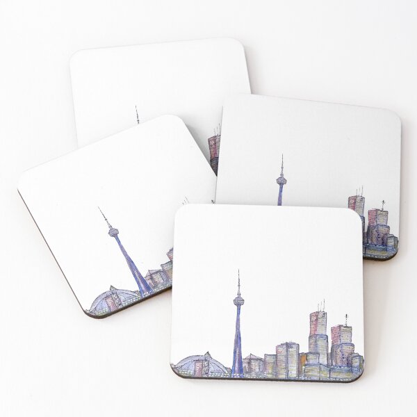 Item preview, City Canada sketch a watercolor illustration designed and sold by Yana Mustafina | Boho Soulful Designs.