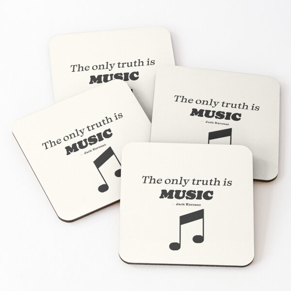 Item preview, The only truth is music - Jack Kerouac - Black Text designed and sold by Miaou Studio.