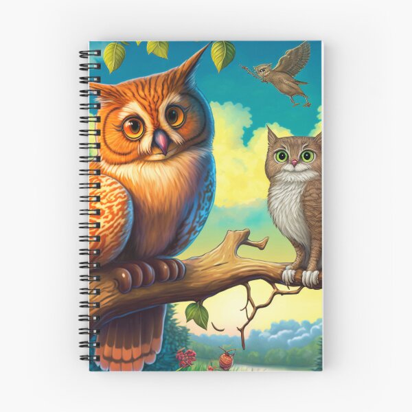 Item preview, A Cat And An Owl designed and sold by TheBaconStudio.