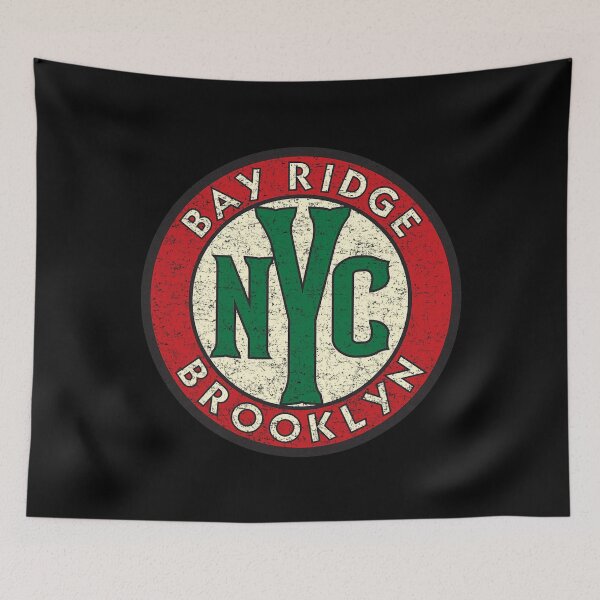 Item preview, Bay Ridge Brooklyn NYC Vintage Road Sign Distressed Print designed and sold by animatedchasm50.