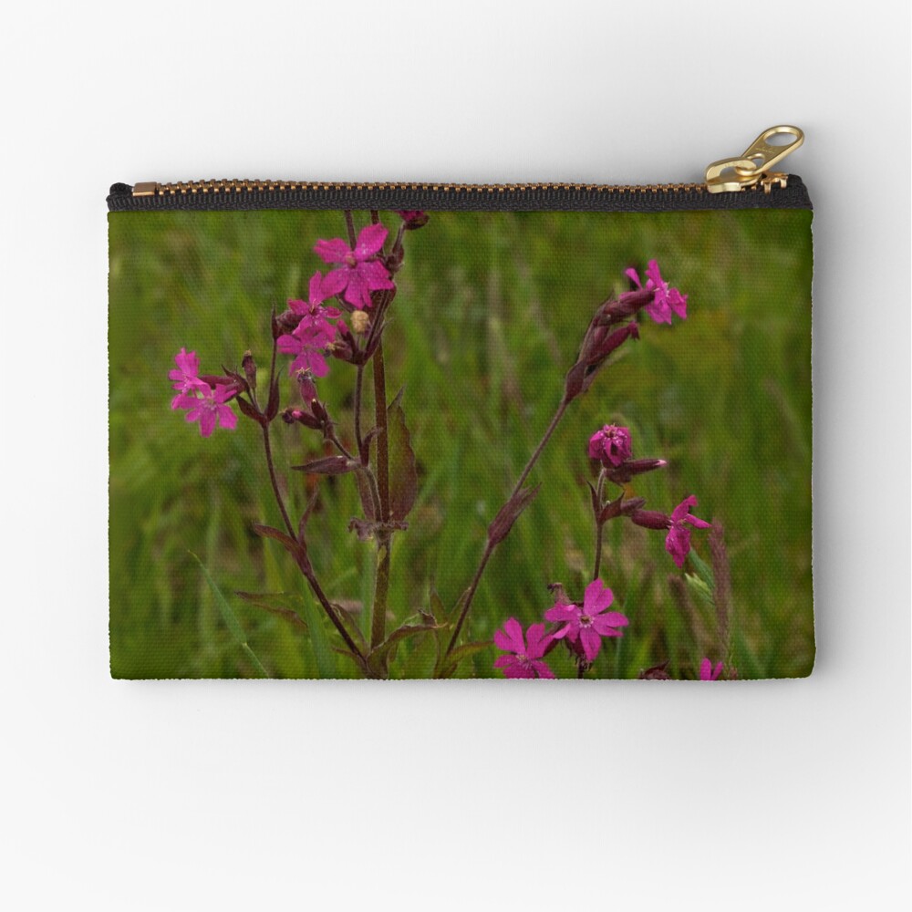 Red Campion in Burntollet Woods Zipper Pouch