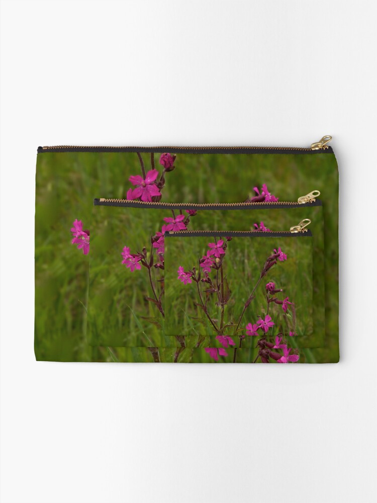 Alternate view of Red Campion in Burntollet Woods Zipper Pouch