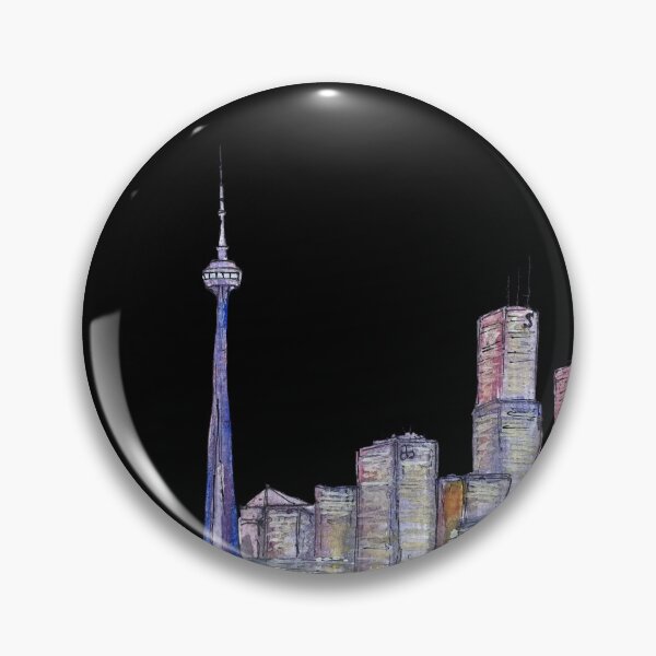 Item preview, City Canada sketch a watercolor illustration black  designed and sold by Yana Mustafina | Boho Soulful Designs.