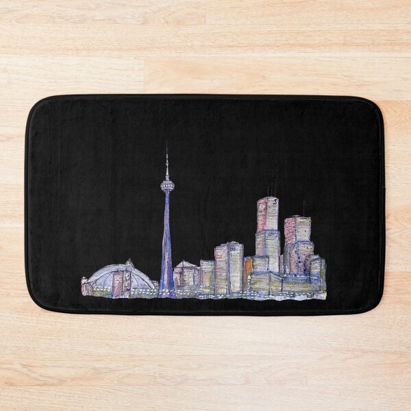 Item preview, City Canada sketch a watercolor illustration black  designed and sold by Yana Mustafina | Boho Soulful Designs.