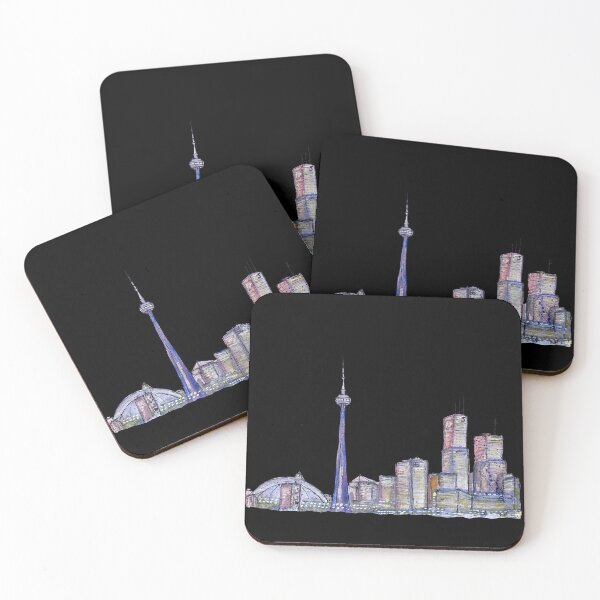 Item preview, City Canada sketch a watercolor illustration black  designed and sold by Yana Mustafina | Boho Soulful Designs.