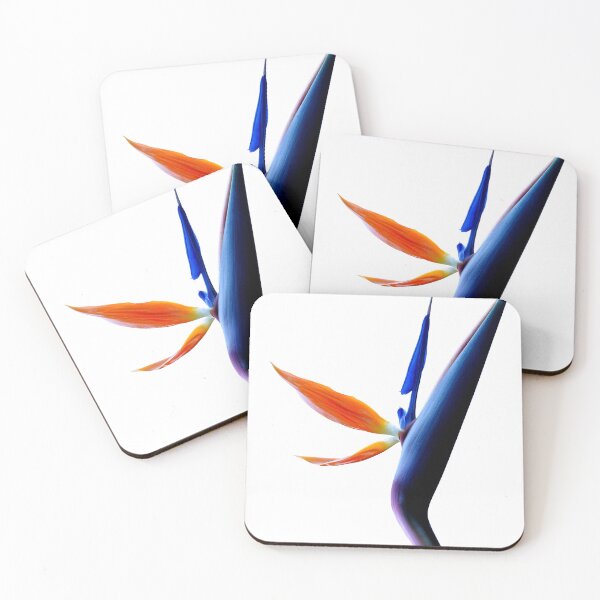 Item preview, Simple Bird-like Flower Art in Orange and Blue designed and sold by CarolinaReina.