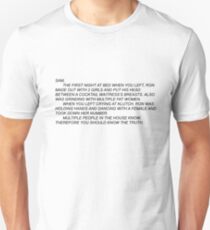 Anonymous Letter to Sammi Unisex T-Shirt